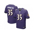 Men's Nike Baltimore Ravens #35 Kyle Arrington Elite Purple Team Color NFL Jersey