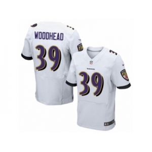 Men's Nike Baltimore Ravens #39 Danny Woodhead Elite White NFL Jersey
