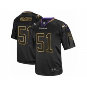 Men's Nike Baltimore Ravens #51 Daryl Smith Elite Lights Out Black NFL Jersey