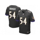 Men's Nike Baltimore Ravens #54 Tyus Bowser Elite Black Alternate NFL Jersey