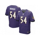 Men's Nike Baltimore Ravens #54 Tyus Bowser Elite Purple Team Color NFL Jersey
