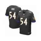 Men's Nike Baltimore Ravens #54 Zach Orr Elite Black Alternate NFL Jersey