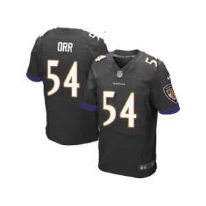 Men's Nike Baltimore Ravens #54 Zach Orr Elite Black Alternate NFL Jersey