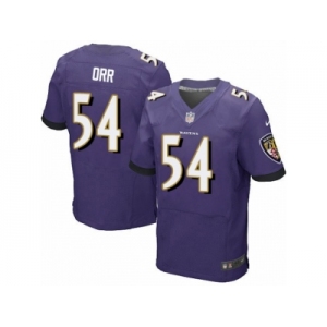 Men's Nike Baltimore Ravens #54 Zach Orr Elite Purple Team Color NFL Jersey