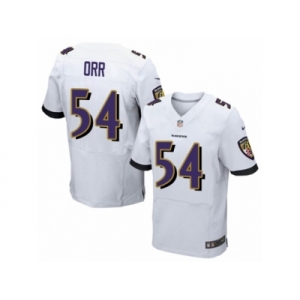 Men's Nike Baltimore Ravens #54 Zach Orr Elite White NFL Jersey