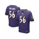Men's Nike Baltimore Ravens #56 Tim Williams Elite Purple Team Color NFL Jersey