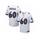 Men's Nike Baltimore Ravens #60 Nico Siragusa Elite White NFL Jersey