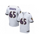 Men's Nike Baltimore Ravens #65 Nico Siragusa Elite White NFL Jersey