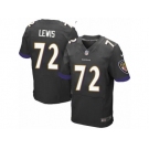 Men's Nike Baltimore Ravens #72 Alex Lewis Elite Black Alternate NFL Jersey