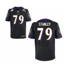 Men's Nike Baltimore Ravens #79 Ronnie Stanley Elite Black Alternate NFL Jersey
