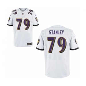 Men's Nike Baltimore Ravens #79 Ronnie Stanley Elite White NFL Jersey