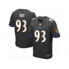 Men's Nike Baltimore Ravens #93 Lawrence Guy Elite Black Alternate NFL Jersey