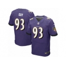 Men's Nike Baltimore Ravens #93 Lawrence Guy Elite Purple Team Color NFL Jersey