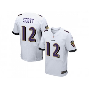 Nike Baltimore Ravens #12 Jaleel Scott White Men Stitched NFL New Elite Jersey
