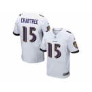 Nike Baltimore Ravens #15 Michael Crabtree White Men Stitched NFL New Elite Jersey
