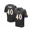 Nike Baltimore Ravens #40 Kenny Young Black Alternate Men Stitched NFL New Elite Jersey