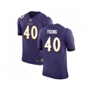 Nike Baltimore Ravens #40 Kenny Young Purple Team Color Men Stitched NFL Vapor Untouchable Elite Jersey