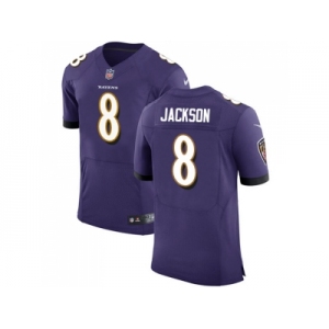 Nike Baltimore Ravens #8 Lamar Jackson Purple Team Color Men Stitched NFL Vapor Untouchable Elite Jersey