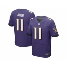 nike nfl jerseys baltimore ravens #11 kamar aiken purple[Elite]