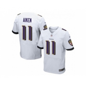 nike nfl jerseys baltimore ravens #11 kamar aiken white[Elite]