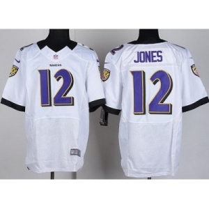 nike nfl jerseys baltimore ravens #12 jacoby jones white[Elite]