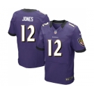nike nfl jerseys baltimore ravens #12 jones purple[Elite]