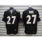 nike nfl jerseys baltimore ravens #27 ray rice black[elite Art Patch]