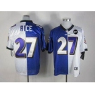 nike nfl jerseys baltimore ravens #27 ray rice purple-white[Elite split Art Patch]