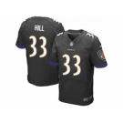 nike nfl jerseys baltimore ravens #33 will hill black[Elite][hill]