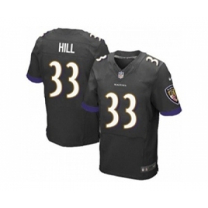 nike nfl jerseys baltimore ravens #33 will hill black[Elite][hill]