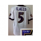 nike nfl jerseys baltimore ravens #5 flacco white[Elite signature]