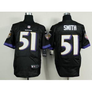 nike nfl jerseys baltimore ravens #51 smith black[new Elite]