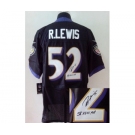 nike nfl jerseys baltimore ravens #52 r.lewis black[Elite signature]