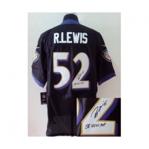 nike nfl jerseys baltimore ravens #52 r.lewis black[Elite signature]
