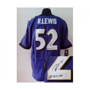nike nfl jerseys baltimore ravens #52 r.lewis purple[Elite signature]