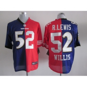 nike nfl jerseys baltimore ravens #52 r.lewis red-purple[Elite split]