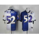 nike nfl jerseys baltimore ravens #52 r.lewis white-purple[Elite split 50th Patch]