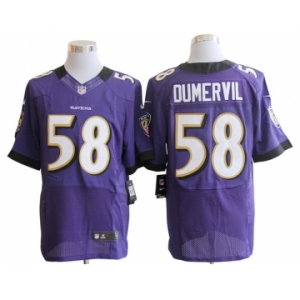nike nfl jerseys baltimore ravens #58 dumervil purple[Elite]