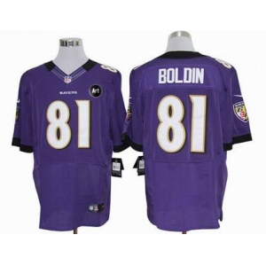 nike nfl jerseys baltimore ravens #81 anquan boldin purple[elite Art Patch]