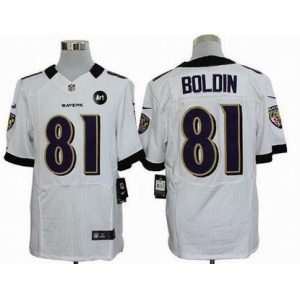 nike nfl jerseys baltimore ravens #81 anquan boldin white[elite Art Patch]
