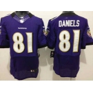 nike nfl jerseys baltimore ravens #81 daniels purple[Elite][daniels]