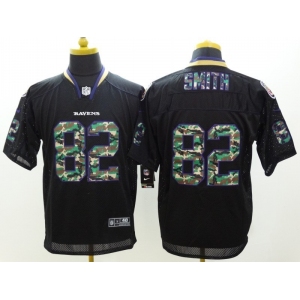 nike nfl jerseys baltimore ravens #82 smith black[Elite Camo Fashion]