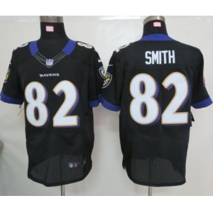 nike nfl jerseys baltimore ravens #82 smith black[Elite Jersey]