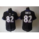 nike nfl jerseys baltimore ravens #82 smith black[elite Art Patch]