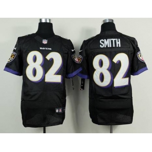 nike nfl jerseys baltimore ravens #82 smith black[new Elite]