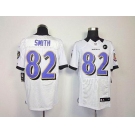nike nfl jerseys baltimore ravens #82 smith white[elite Art Patch]