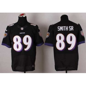 nike nfl jerseys baltimore ravens #89 smithsr black[Elite]