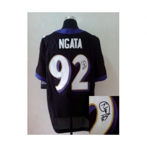 nike nfl jerseys baltimore ravens #92 ngata black[Elite signature]