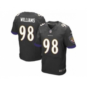 nike nfl jerseys baltimore ravens #98 brandon williams black[Elite]