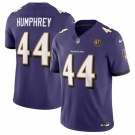 Men Baltimore Ravens #44 Marlon Humphrey Purple 2023 F U S E With John Madden Patch Vapor Limited Stitched Football Jersey